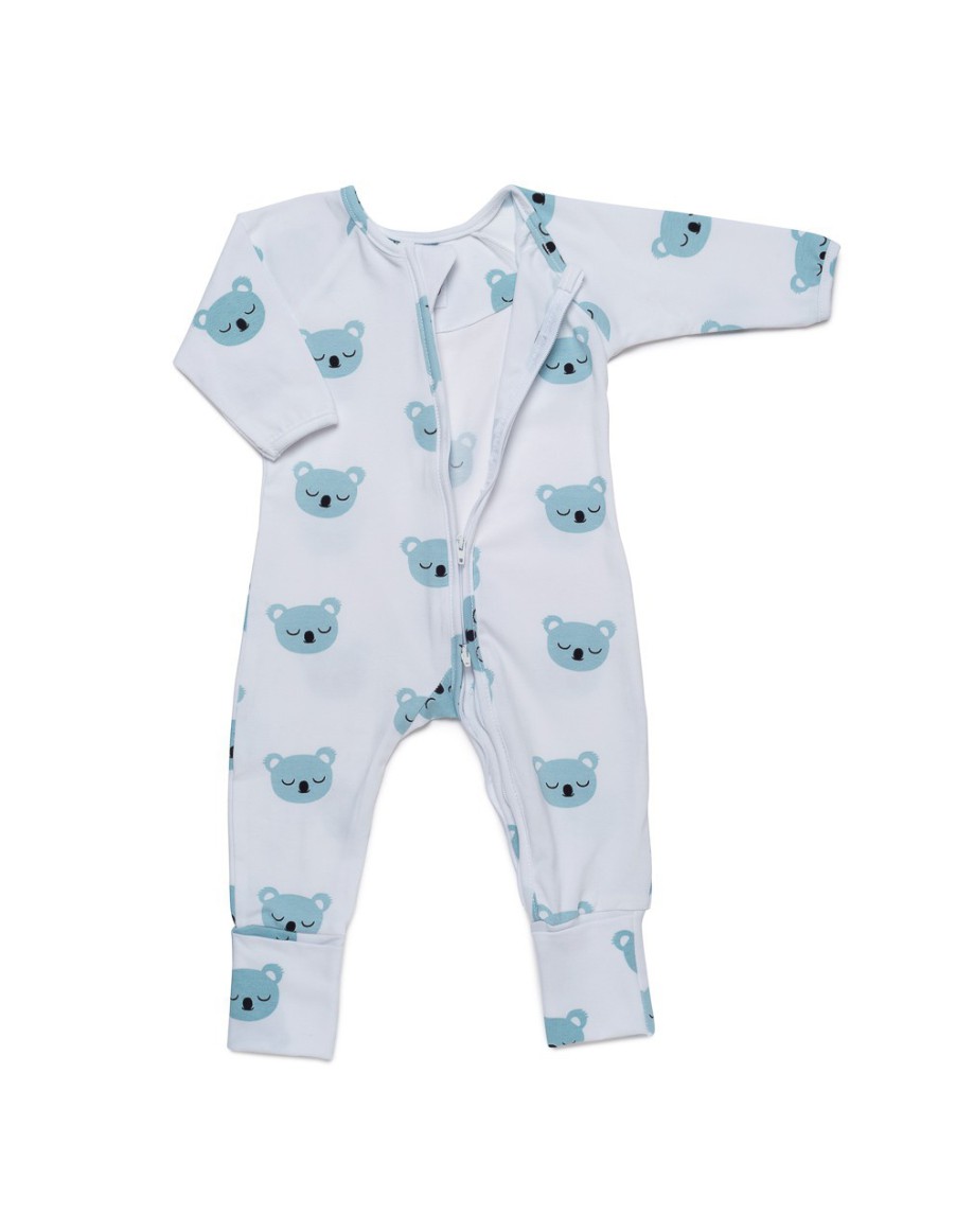 juego Descuidado sabiduría pijama de bebé con cremallera en estampado de koalas