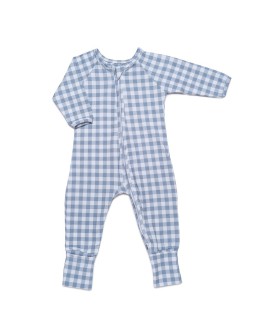 pijama zip-up personalizable vichy gris