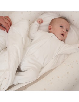 pijama bebé algodón orgánico blanco Petite Marmotte