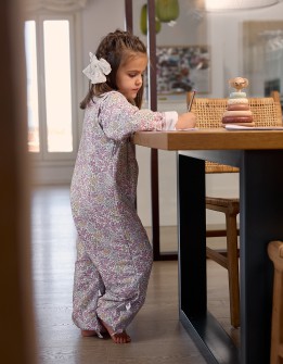 Pijama manta Entretiempo Liberty Rosa TOG 1,5 con o sin calcetín