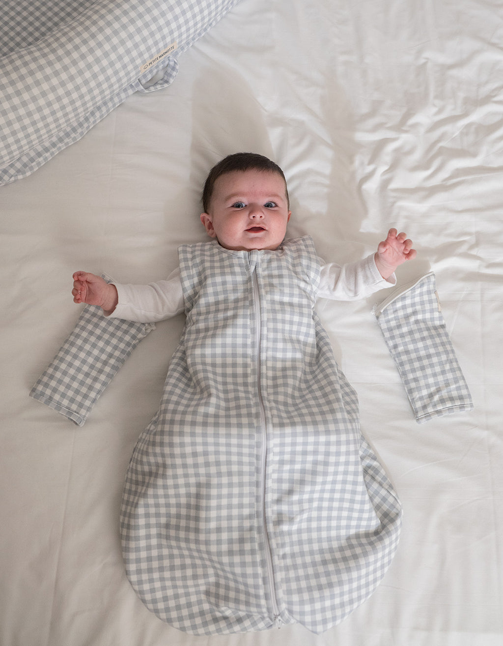 Saco de dormir bebé entretiempo Vichy Gris TOG 1,5