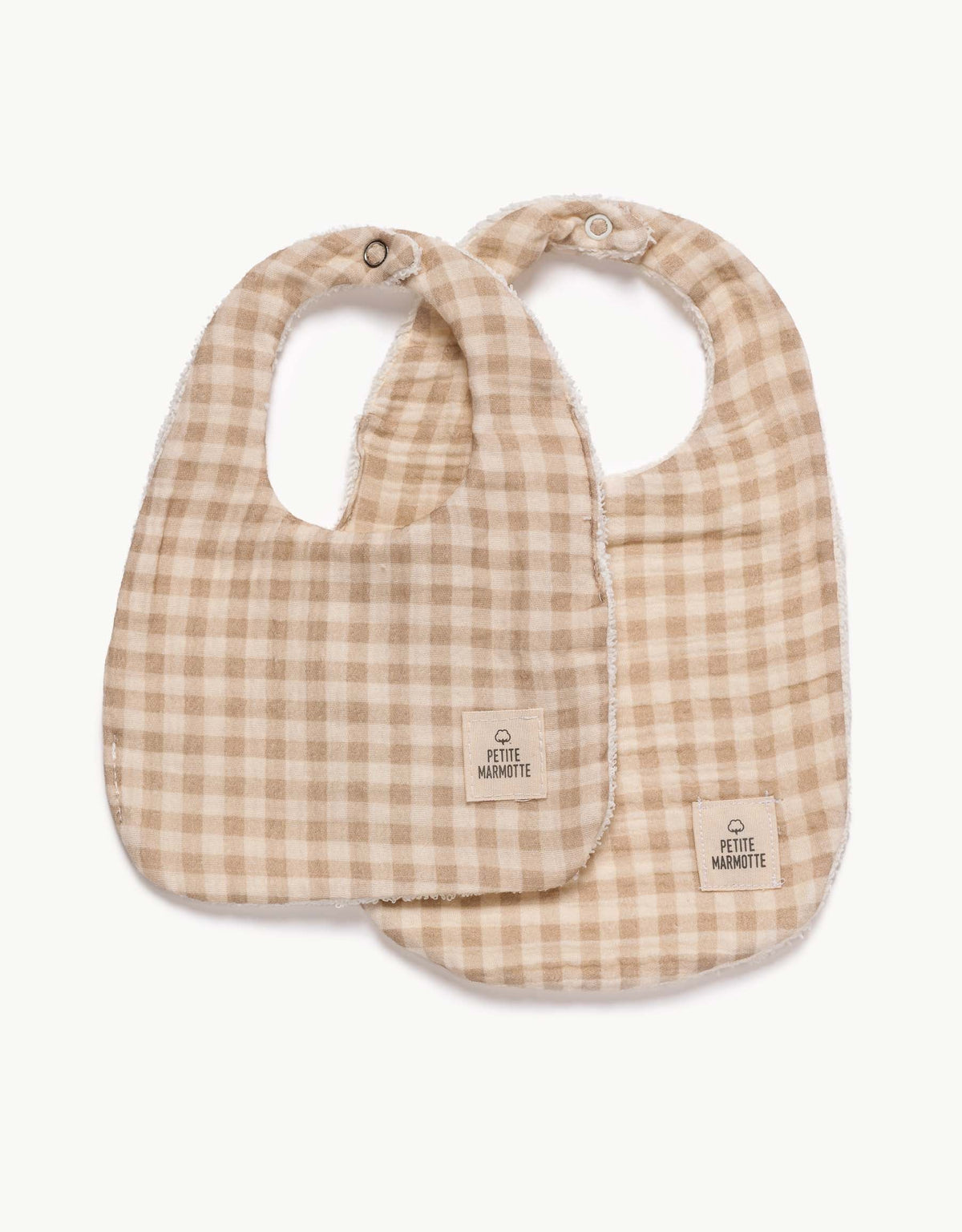 Babero muselina Vichy Sand mediano