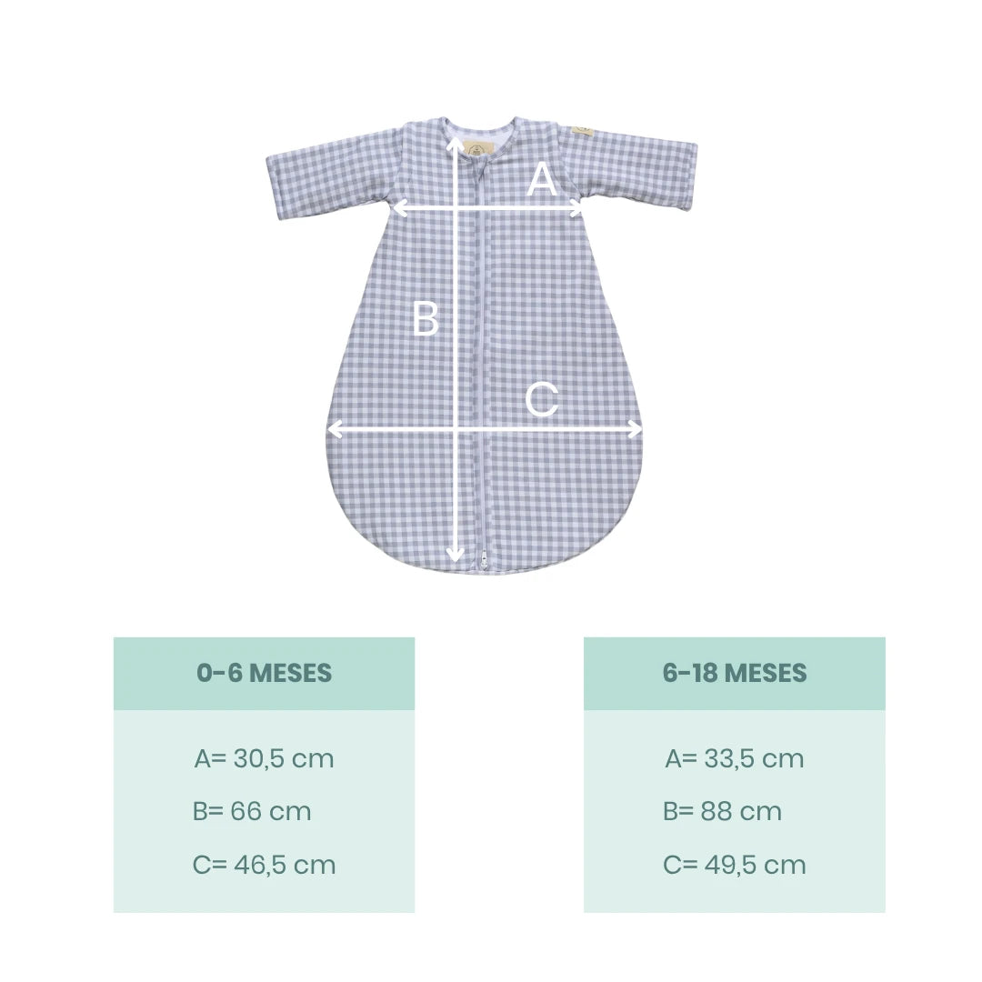 Gigoteuse bébé mi-saison Vichy Gris TOG 1,5