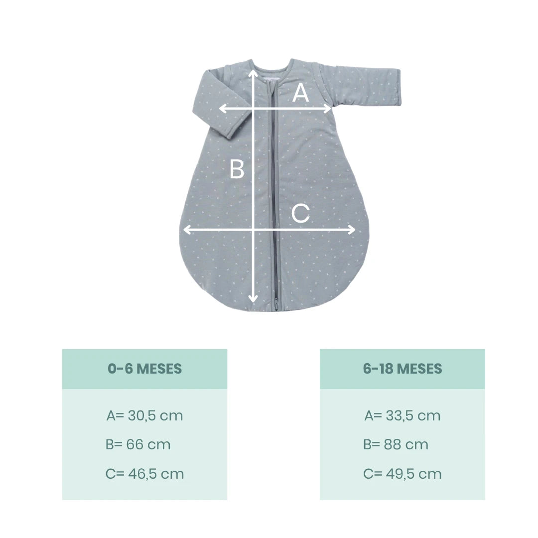 Gigoteuse bébé mi-saison Feuilles Blanches TOG 1,5