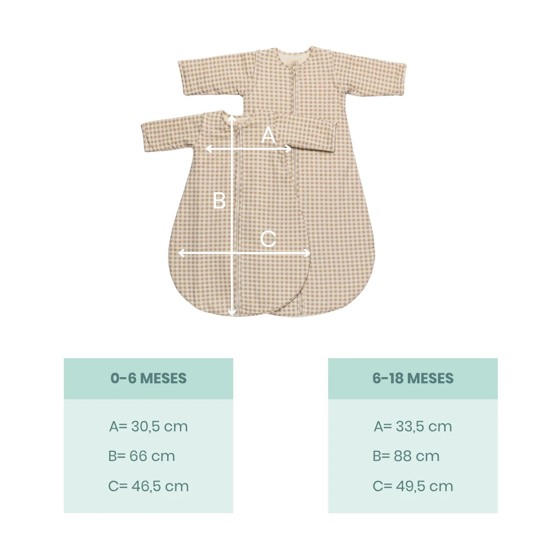 Saco de dormir bebé entretiempo Vichy Sand TOG 1,5