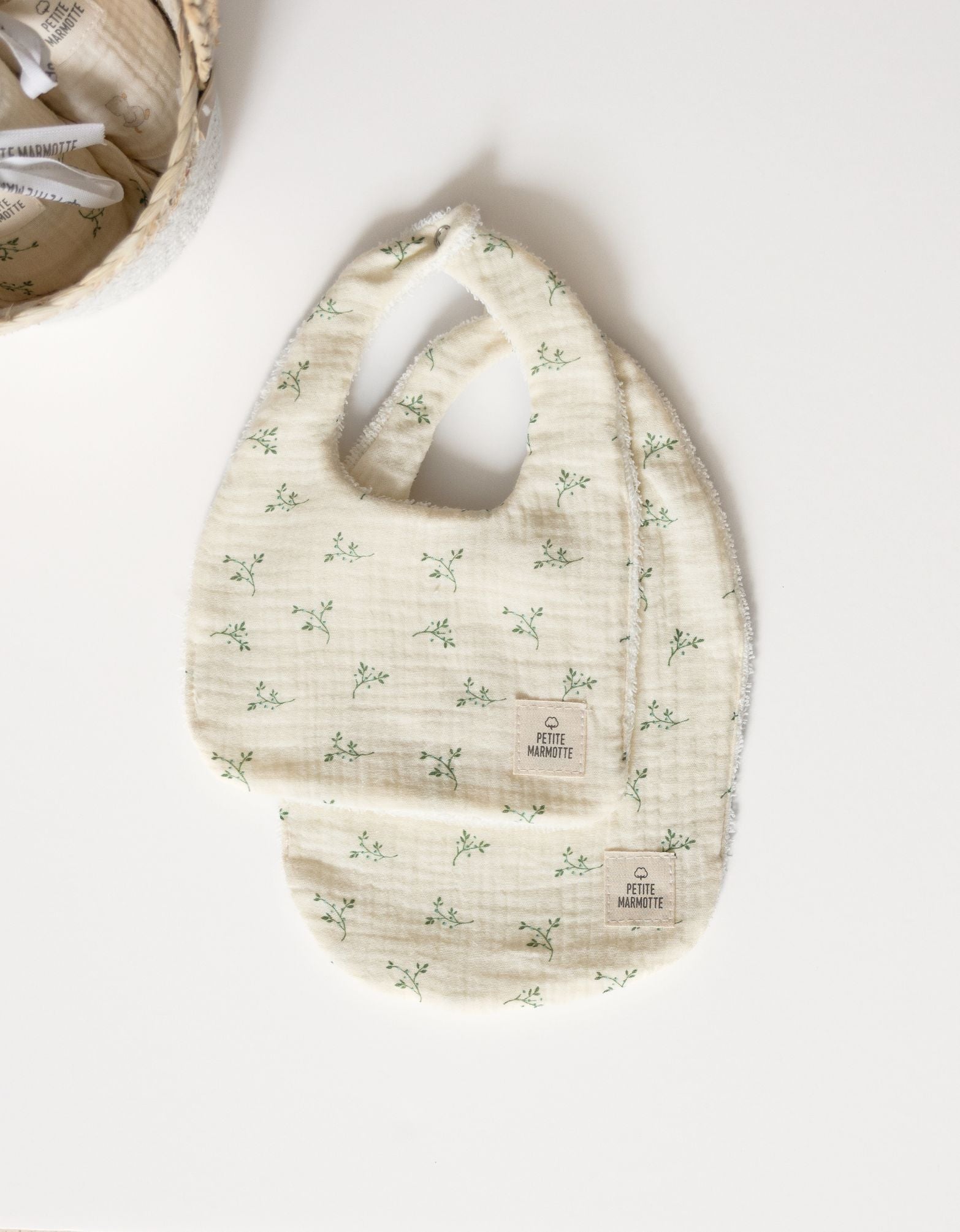 Babero muselina Olive Cream pequeño