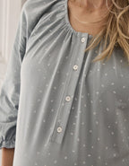 Camisón maternidad Hojas Blancas