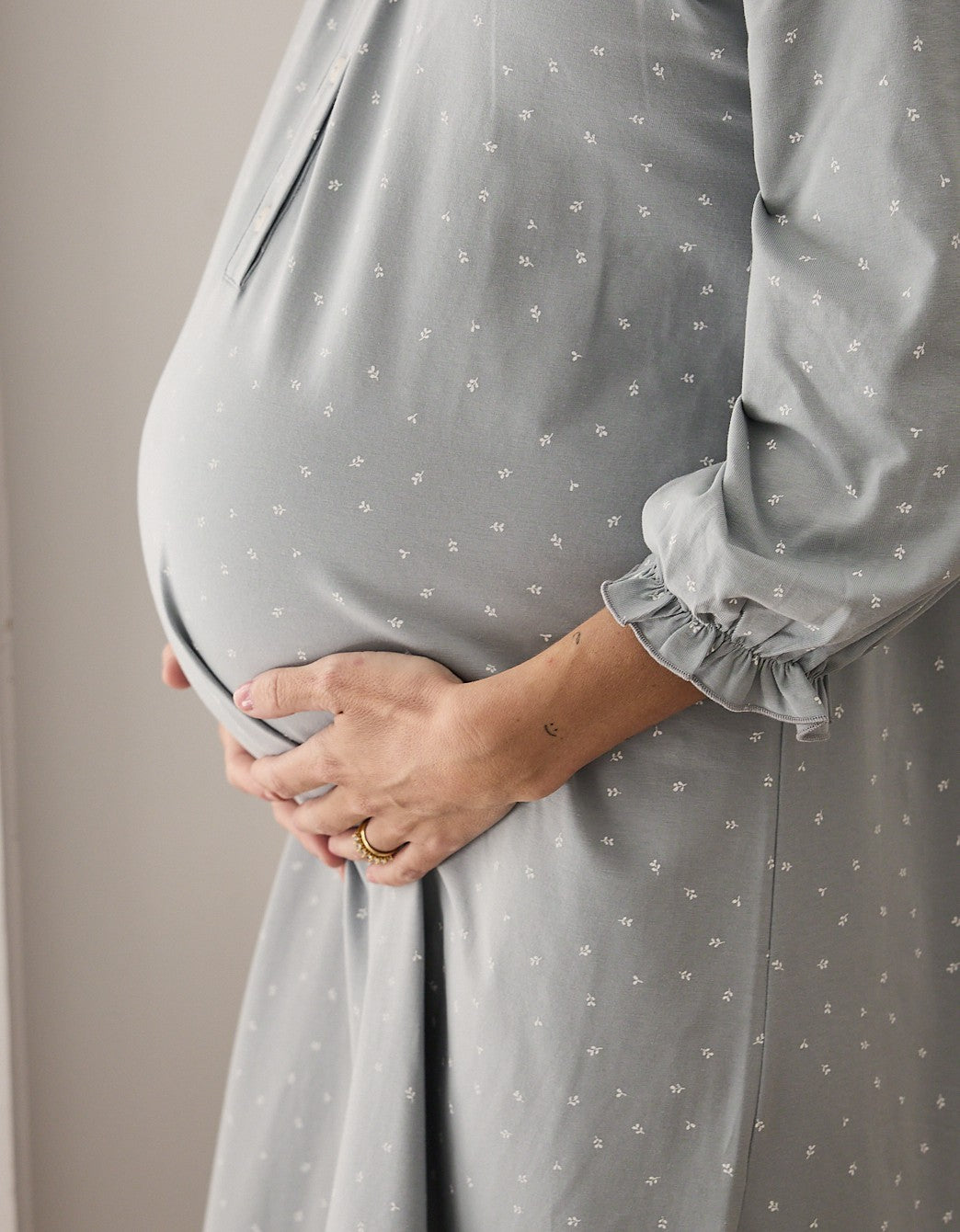 Camisón maternidad Hojas Blancas