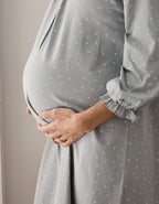 Camisón maternidad Hojas Blancas Petite Marmotte
