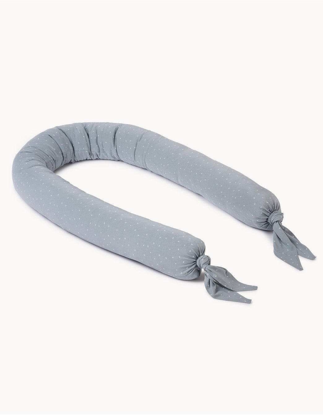 Cojín protector serpiente Hojas Blancas de algodón orgánico para cuna o cama infantil
