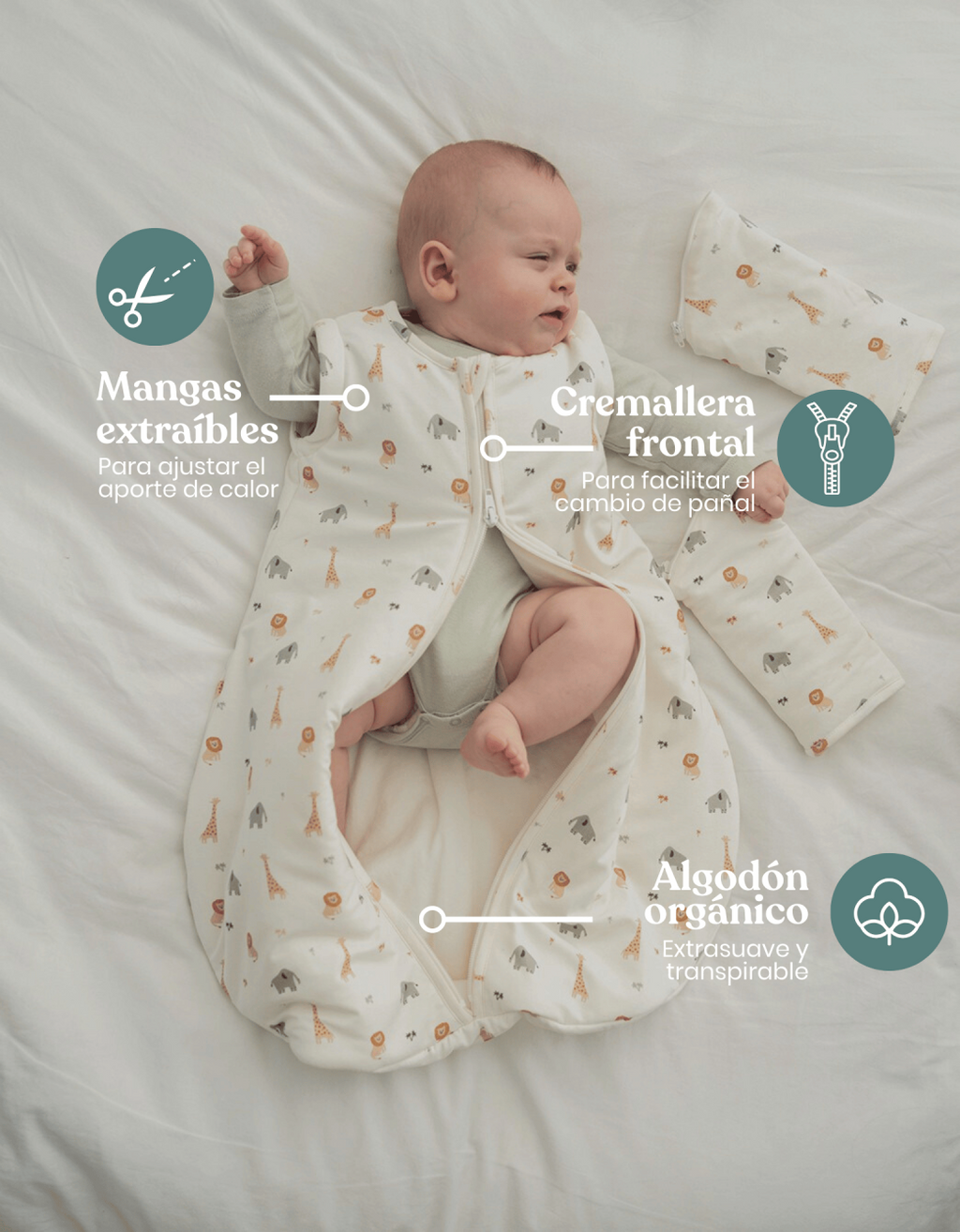 Saco de dormir bebé invierno Safari TOG 2,5