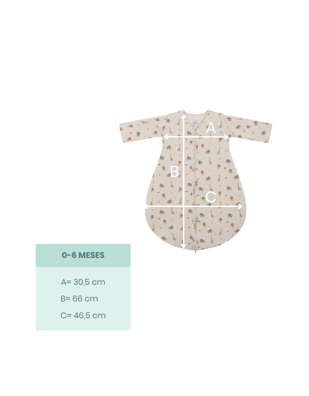 Saco de dormir bebé invierno Safari TOG 2,5