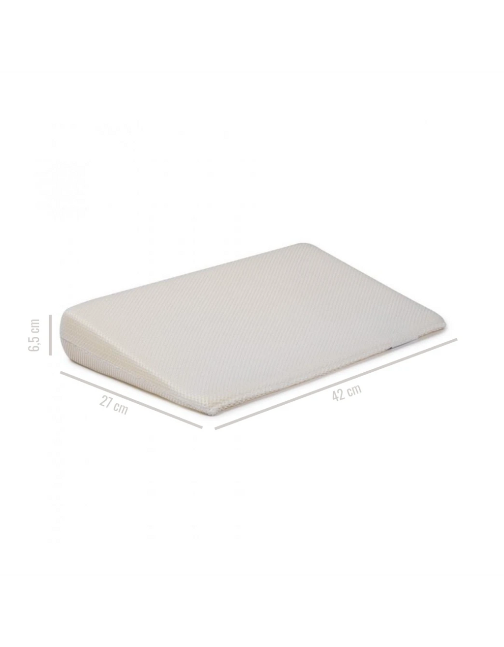 Medidas de la cuña antirreflujo de Petite Marmotte para bebé con inclinación ergonómica.