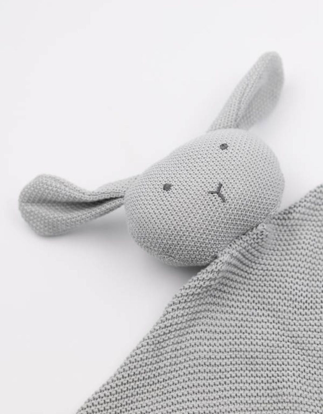 Doudou de Punto de Bambú - Conejito Gris