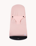Funda para hamaca BabyBjörn Pink Dots en algodón orgánico estampado topos rosa.