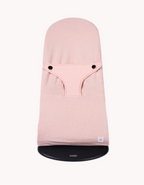 Funda para hamaca BabyBjörn Pink Dots en algodón orgánico estampado topos rosa.