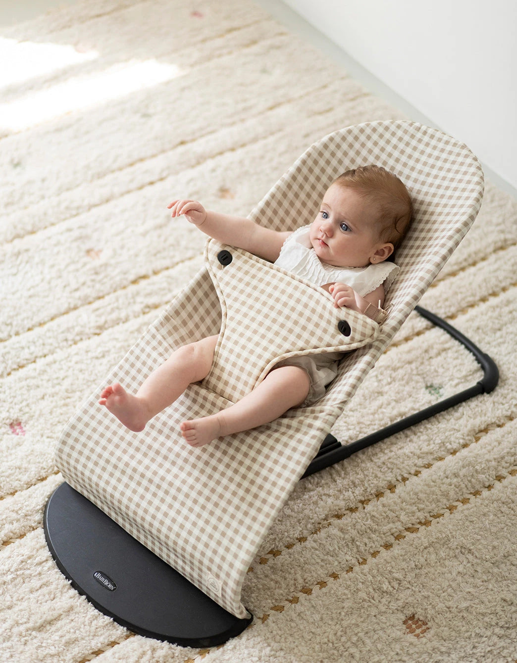 Hamaca BabyBjörn con funda Vichy Sand Petite Marmotte