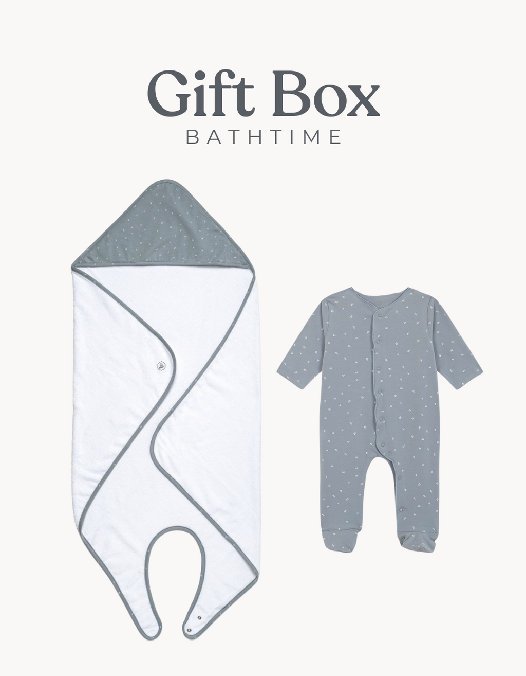 Gift Box Bathtime Set Hojas Blancas
