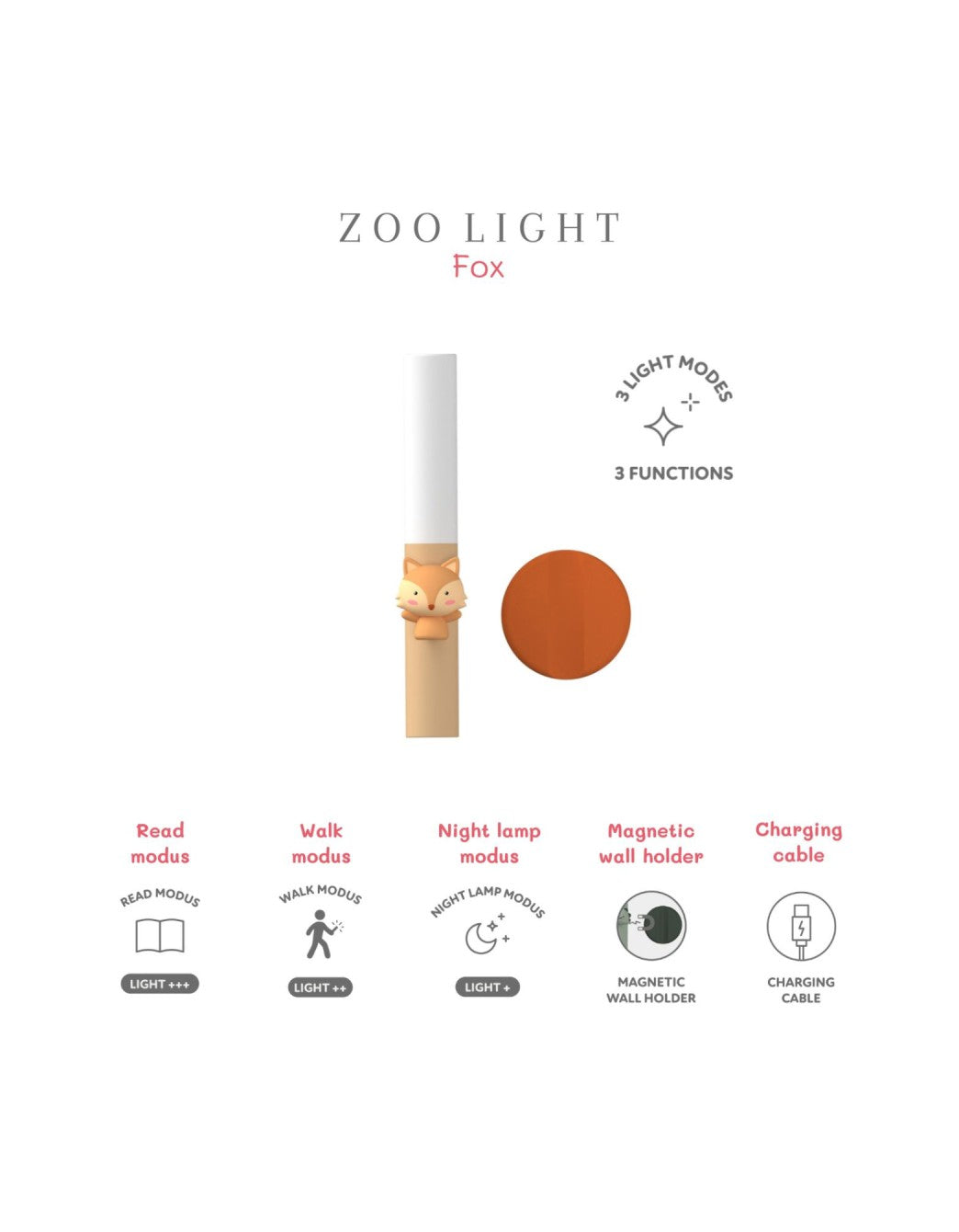 Portable kids' lamp - Fox