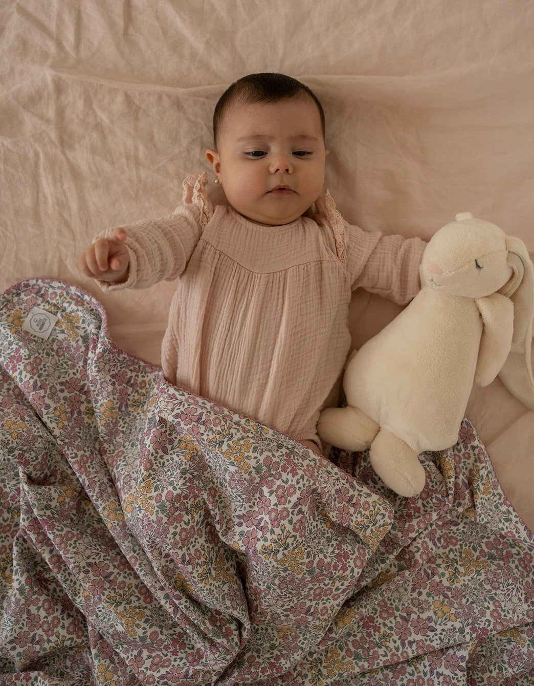 Manta Arrullo Liberty Rosa Petite Marmotte