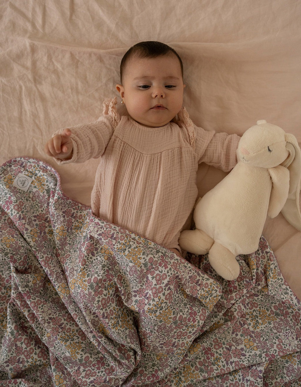 Manta Arrullo Liberty Rosa