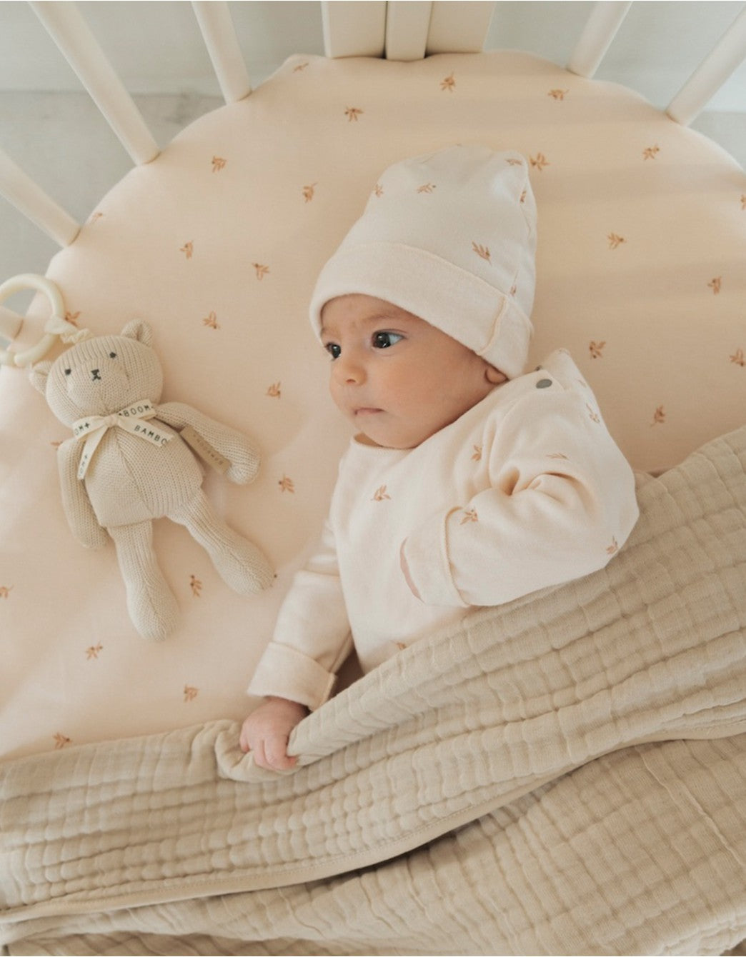 Doudou sensoriel Punto Bambú - Ours Naturel