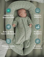 Nido colecho Olive de algodón orgánico con certificación OEKO-TEX.
