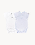 Pack 2 bodies Bambú Blanco-Azul