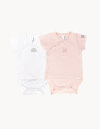 Pack 2 bodies Bambú Blanco-Rosa