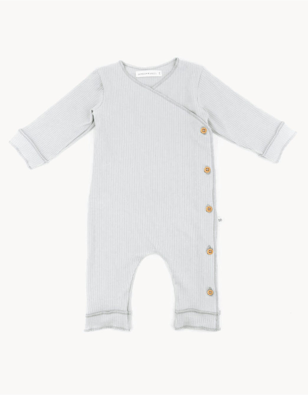 baby romper bamboo grey