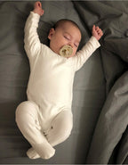 Pijama bebé bambú crudo
