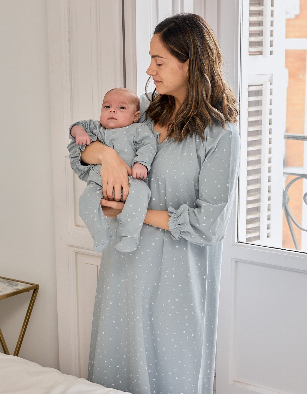 Pyjama bébé Feuilles Blanches