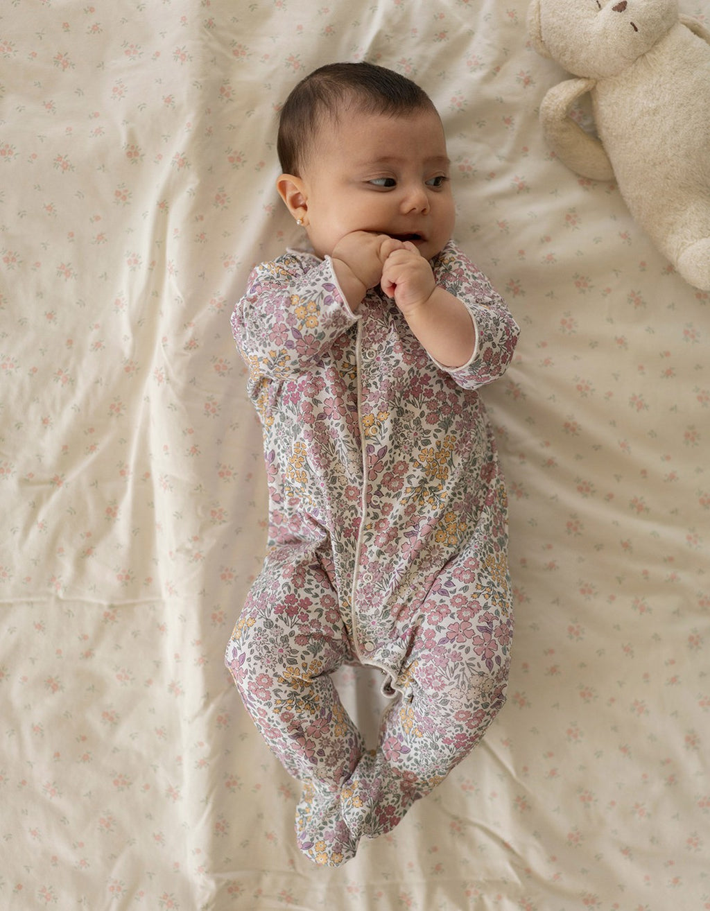 Pijama bebé Liberty Rosa