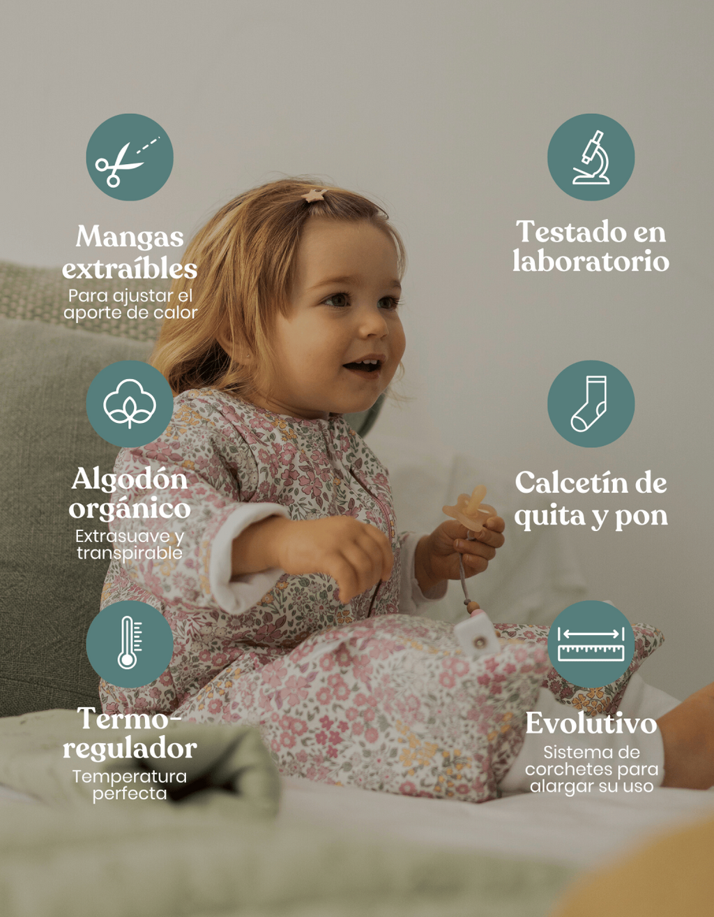 Pijama manta Entretiempo Liberty Rosa TOG 1,5