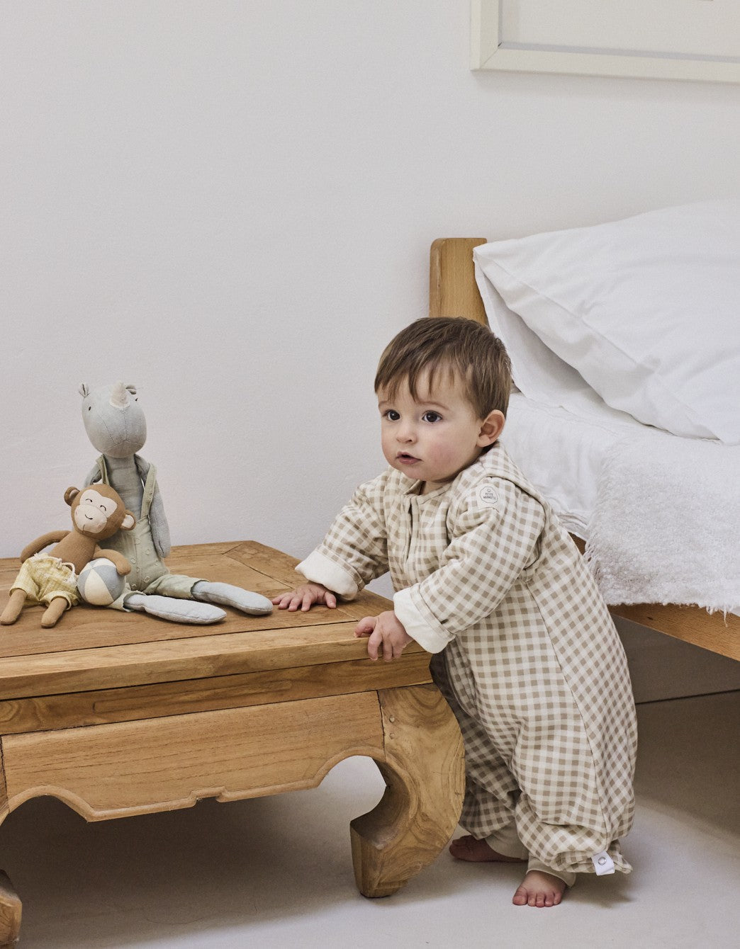 Pijama manta Entretiempo Vichy Sand TOG 1,5 Petite Marmotte