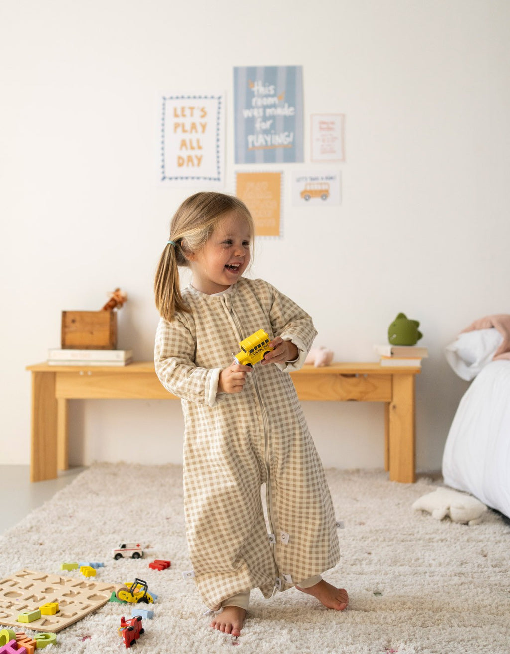 Pijama manta Entretiempo Vichy Sand TOG 1,5
