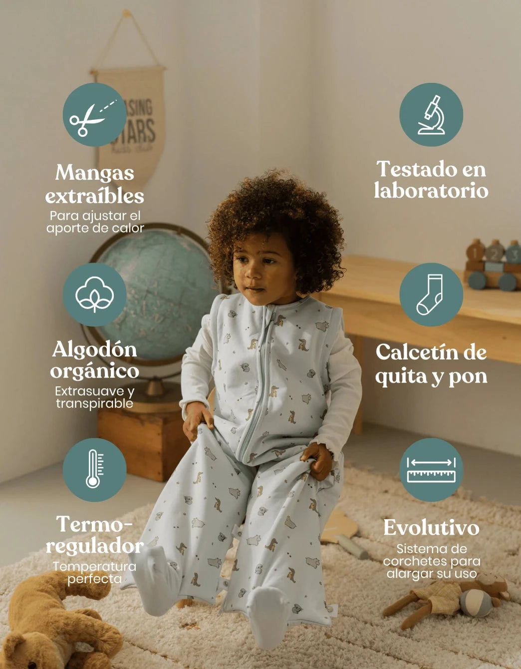 Pijama manta Entretiempo Wild TOG 1,5 Petite Marmotte