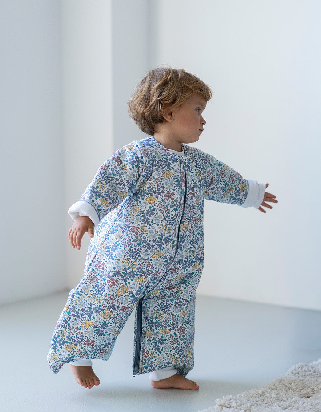 Liberty Blue Winter Blanket Pyjamas TOG 2.5