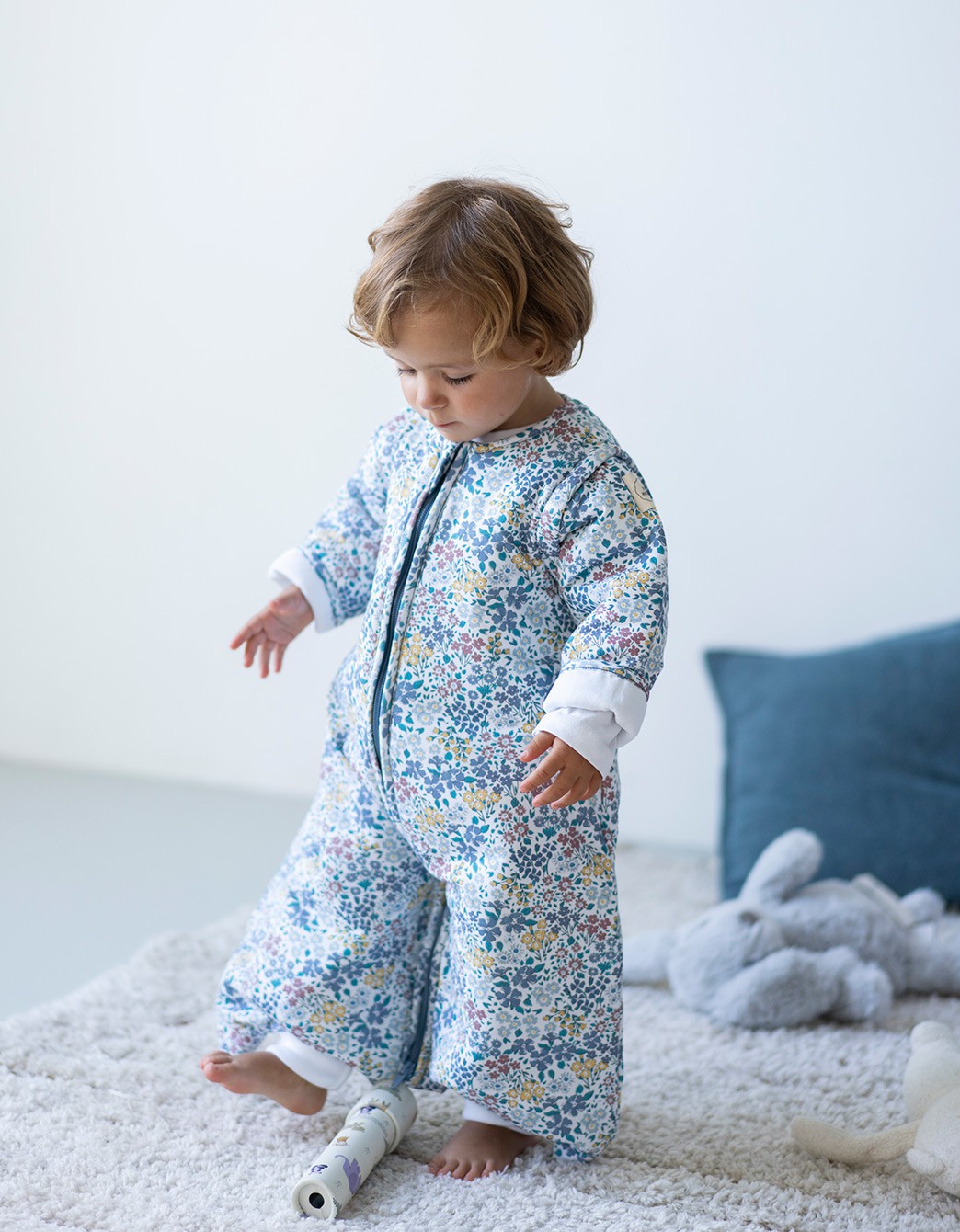 Liberty Blue Winter Blanket Pyjamas TOG 2.5