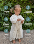 Pijama manta invierno Olive Cream TOG 2,5