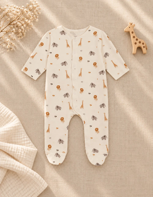 pijama bebé estampado safari - petite marmotte