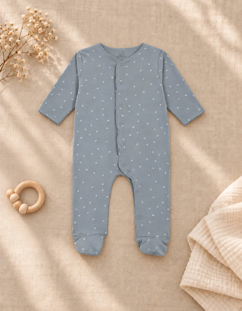 pijama bebé algodón orgánico gris - petite marmotte
