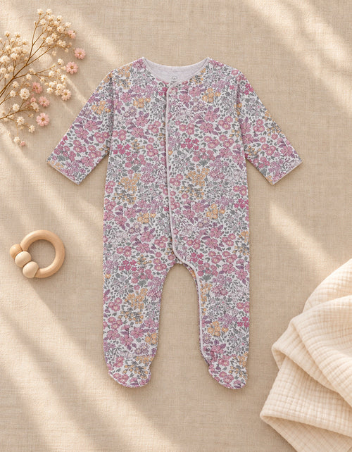 pijama bebé flores liberty rosas - petite marmotte
