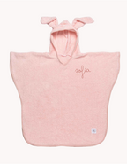 Poncho de toalla rosa