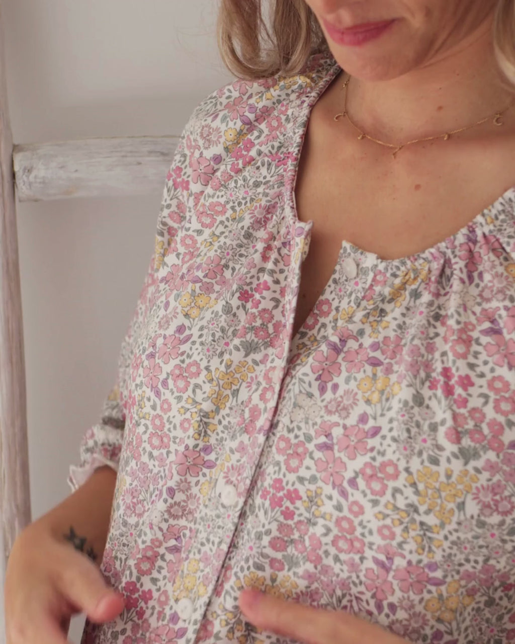 Camisón maternidad Liberty Rosa