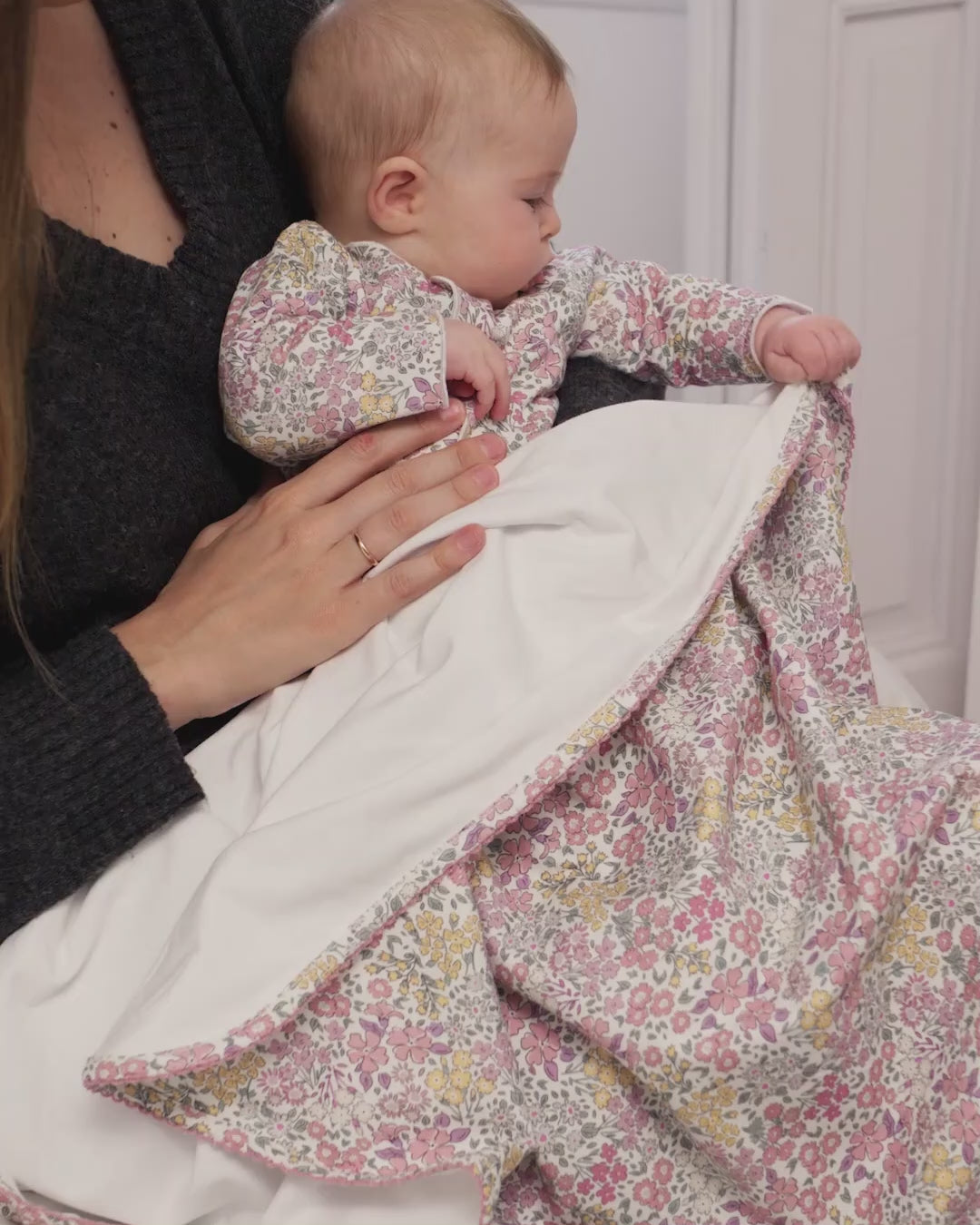 Manta Arrullo Liberty Rosa