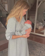 Camisón maternidad Hojas Blancas