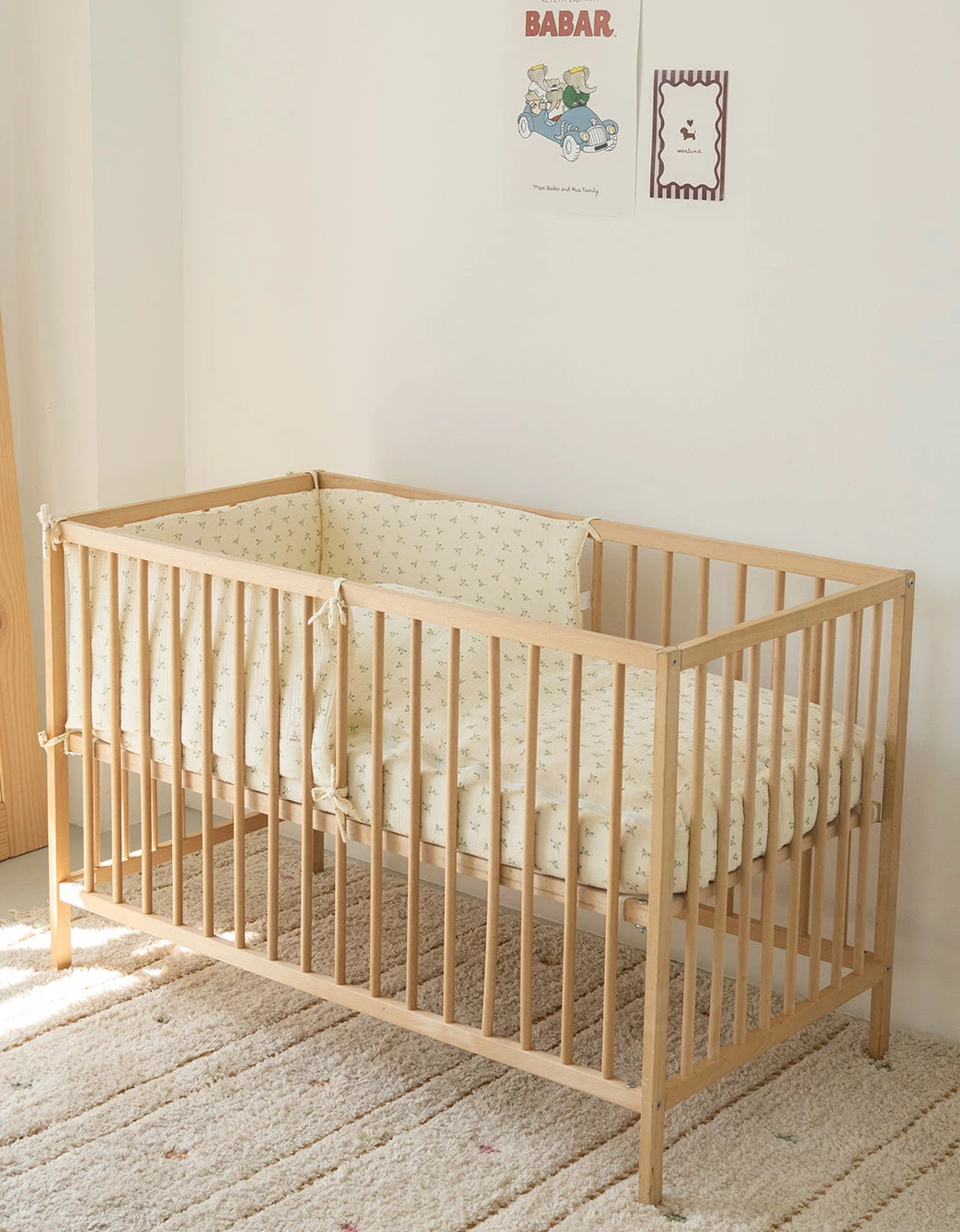 Protector de Cuna Olive Cream Petite Marmotte