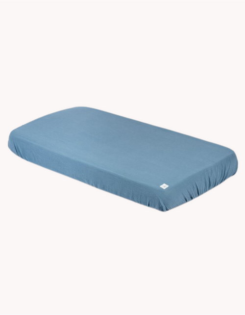 Sábana Bajera Azul para Cuna