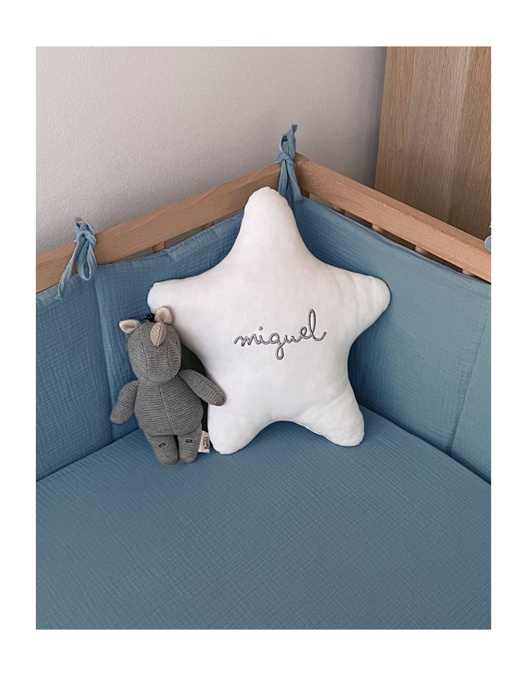 Blue Fitted Crib Sheet
